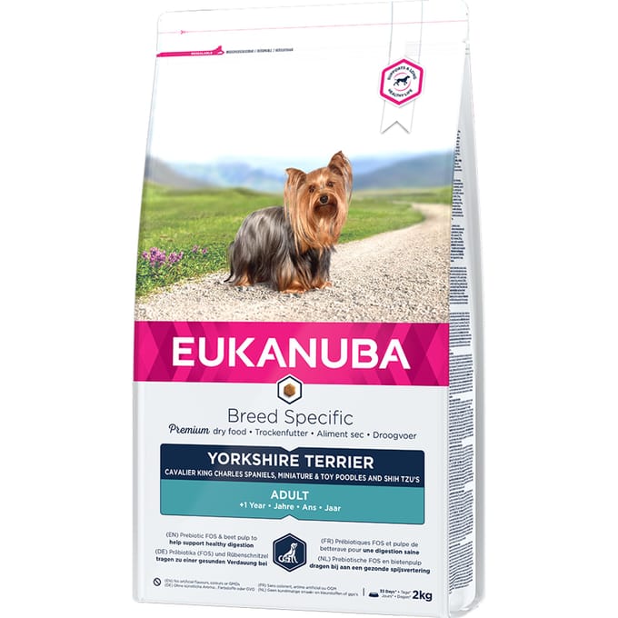 2x2kg Yorkshire Terriër Eukanuba Breed Specific Hondenvoer