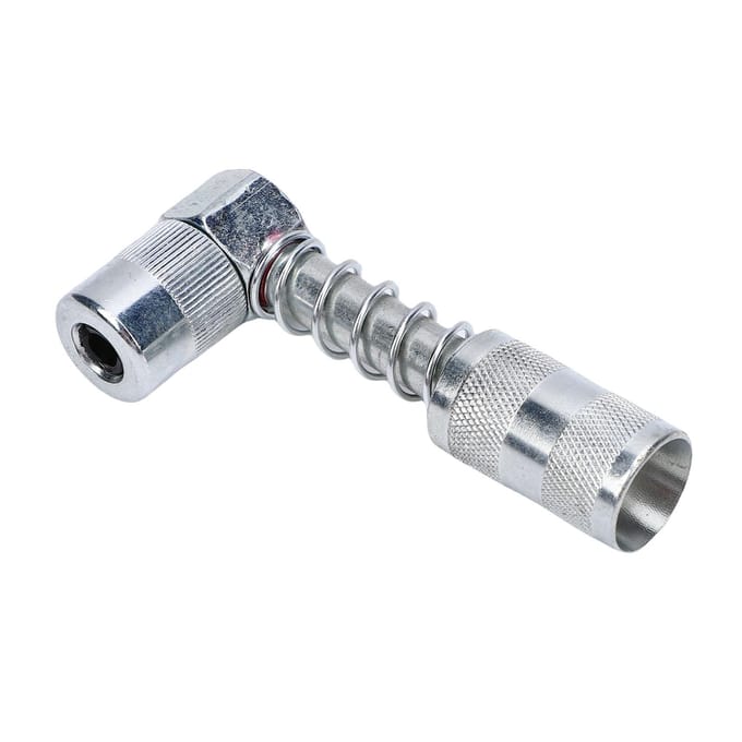 90 Graden Vetkoppeling Adapter Haakse Fitting Hogedruk Nozzle Tip Handmatig Kleine Draagbare Uitschuifbare Smeermiddel Tool gray