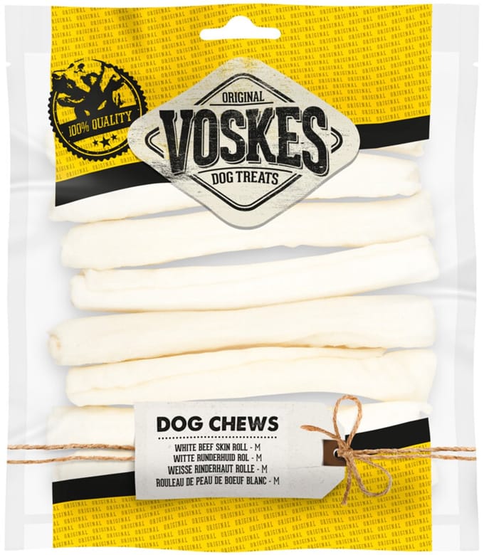 Voskes Hondensnacks Roll White M - 8 stuks