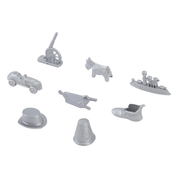 Plastic Bordspel Accessoires Kanon Auto Schip Hoed Bordspel Vervangstukken met Dobbelstenen gray