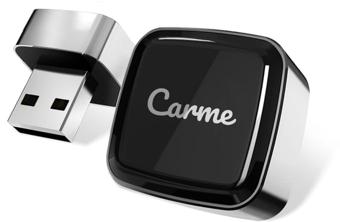 CarMe Ultra Mini 2-in-1 CarPlay Dongle - Draadloos CarPlay & Android Auto - USB-A & USB-C - Android Auto Dongle - Zilver