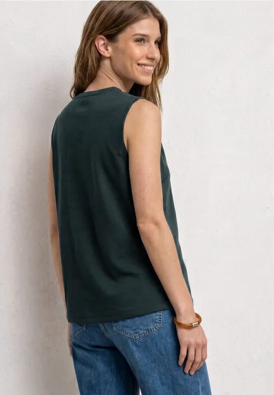 Jersey gilet met ronde hals