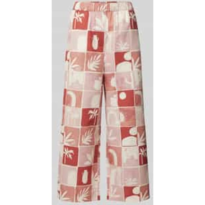 Wide leg stoffen broek met verkort model