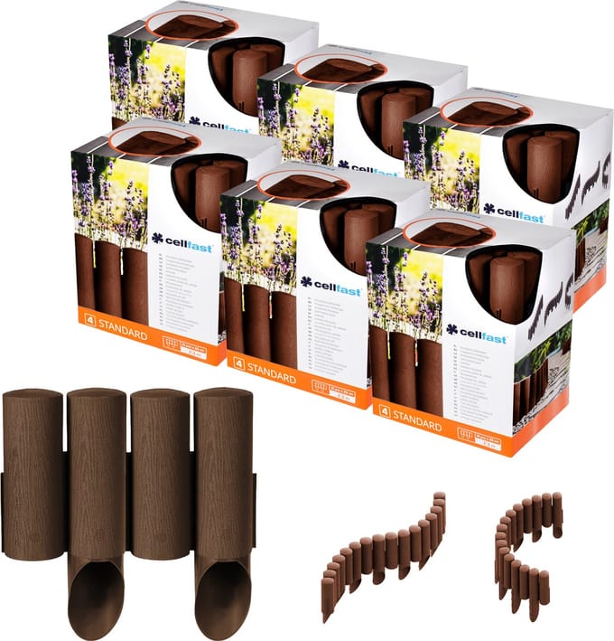 Cellfast - Tuinpaisade - Tuinrand - vorstbestendig - 13,8 m - Bruin