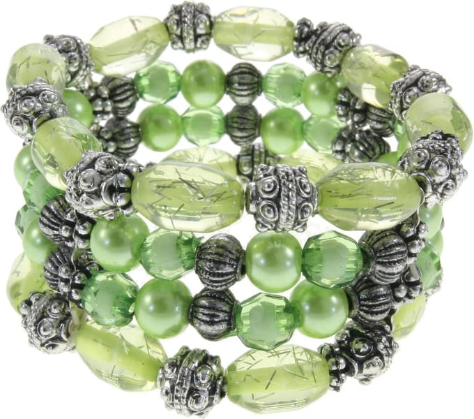 Behave - Armband dames - Groene parelmix - Boho zomertrend