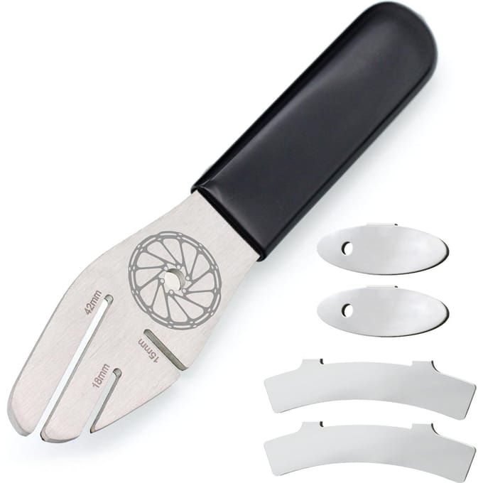 Clé de frein de fourche de réglage de Rotor de vélo avec plaquettes de frein à disque, ensemble d'outils d'alignement du Rotor noir