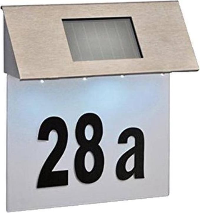 Solar LED huisnummerbord