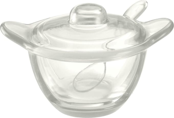 Guzzini Gocce Parmezeaanse kaas/suikerpot met lepel transparant - 0.2Ltr