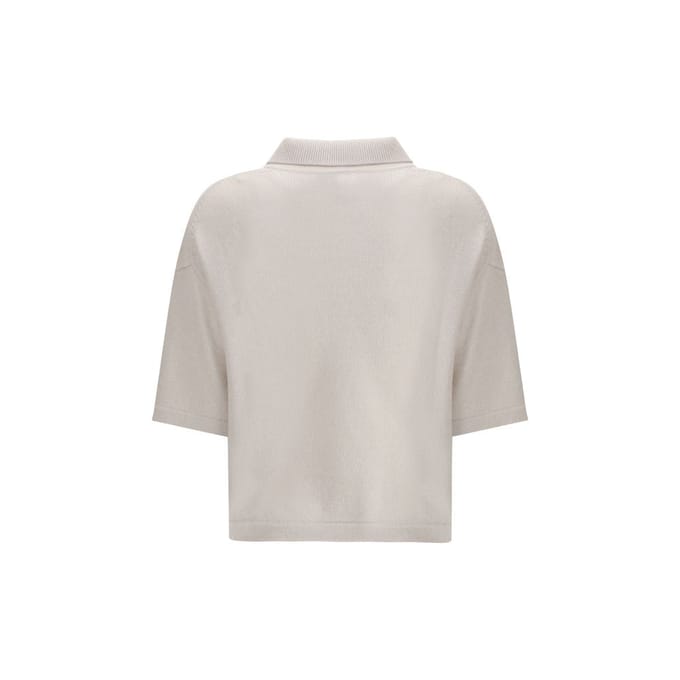 Allude Beige Cashmere Poloshirt