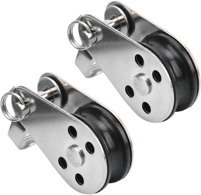 Allecto - 2 Stuks Zeilen Katrol - Zware Rvs Nylon Katrollen - Ideaal