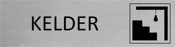 CombiCraft Aluminium deurbordje Kelder 165x45mm - per stuk