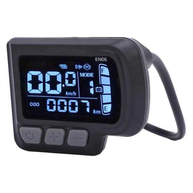 Elektrische Scooter LCD Paneel LCD EN06 Paneel met USB 6-pins Waterdichte Connector 24 48V black