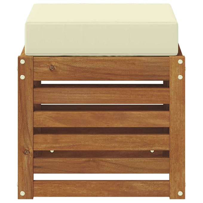 vidaXL - Buitenstoolbank - Massief - Acacia - Hout - Naturel
