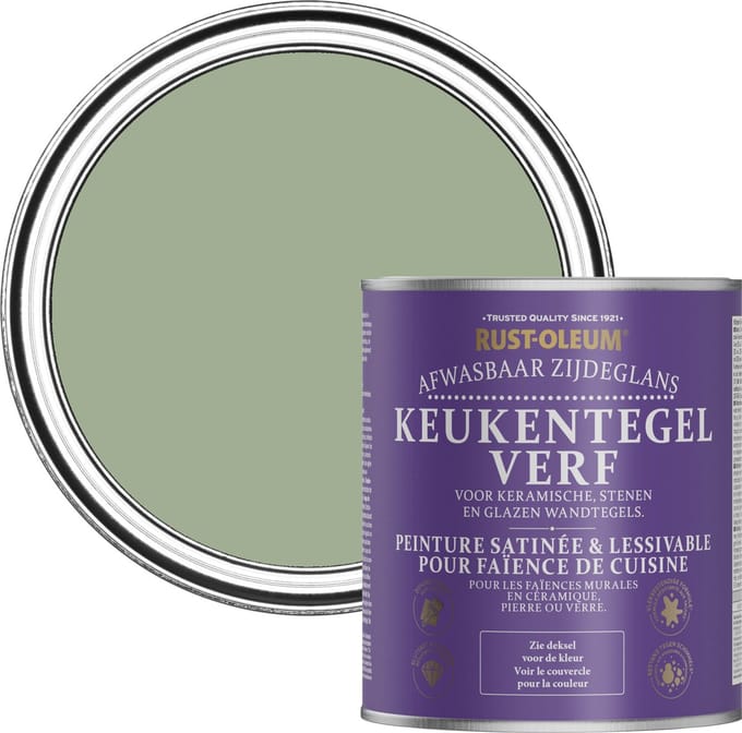 Rust-Oleum Groen Keukentegelverf Zijdeglans - Kakigroen 750ml