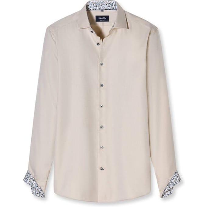OLYMP Signature Overhemd, Tailored Fit, Signature Kent, Lichtbeige