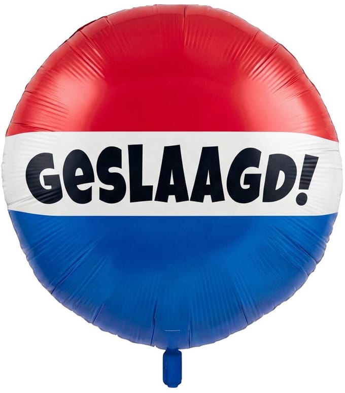 Paperdreams - Folieballon Geslaagd rwb - 74 cm