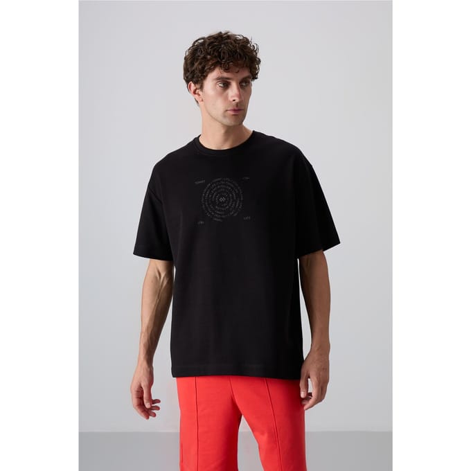 Oversized Katoenmix Crewneck T-Shirt