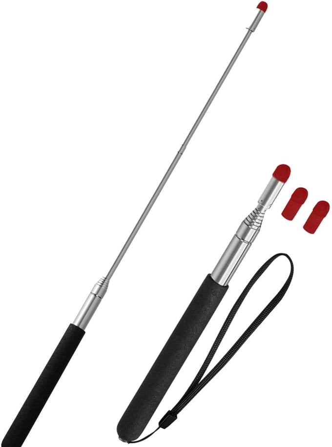 IMstore - Extendable Pointer Finger - Presentatie Pointer - Ideaal voor de klas - 2 stuks - Rood en Zwart - Verstelbaar tot 100 cm - Geschikt voor ...