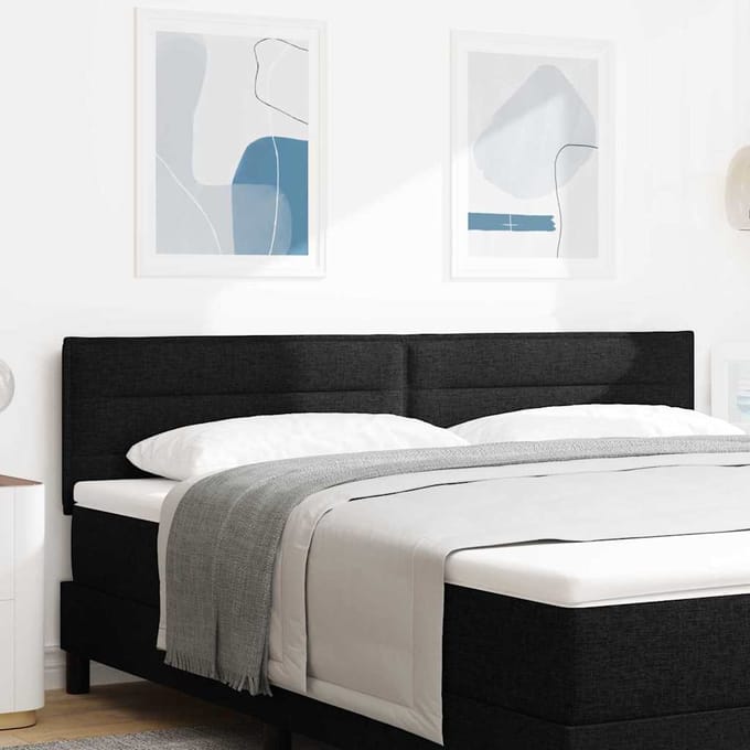 vidaXL Hoofdbord Zwart 180 cm Stof
