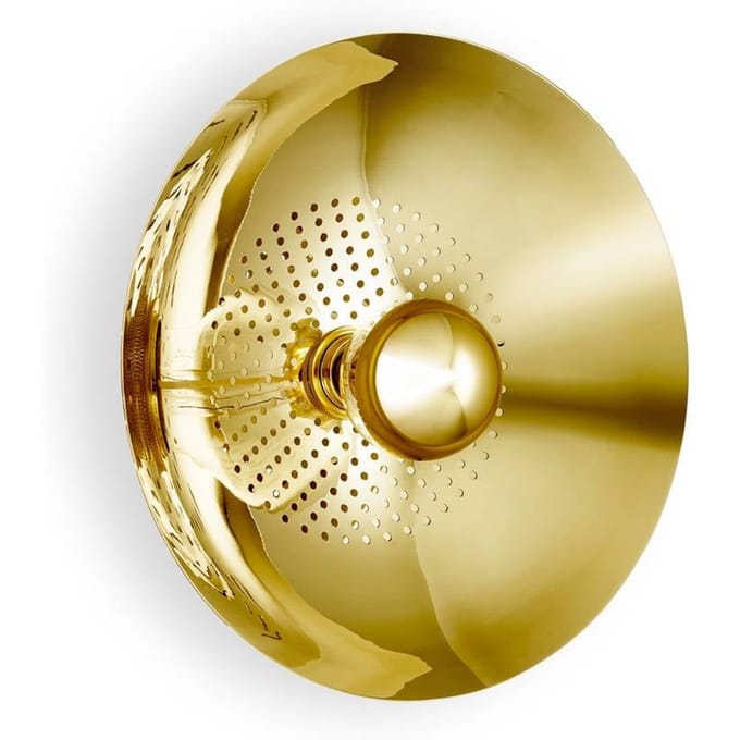 DESIGN BY US Wandlamp Gezocht, stekker, ijzer, goud, Ø 32 cm