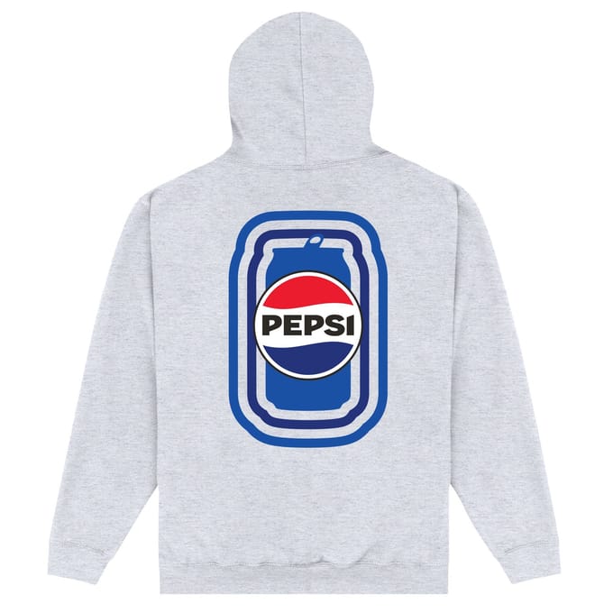 Pepsi Co. Text Logo Hoodie - Grey - XL