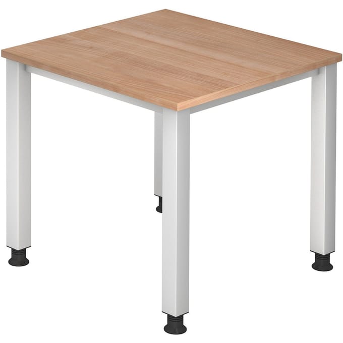 QUEO 8 S | Bureau - Walnoot 80 x 80 Tafelhoogte I In hoogte verstelbaar