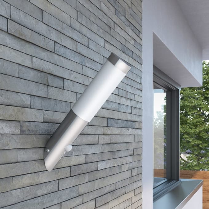 vidaXL Buitenlamp RVS Enego met sensor