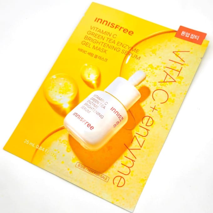 10 stuks_[INNISFREE] Vitamine C Groene Thee Enzym Verhelderend Serum Gel Masker 23ml (Steekproef) [10pcs]  Mask Sheet beige
