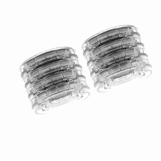 8-delige set Plastic Multi-sleuf Meubelpootschuif Antislip Bedstopper Voetmat voor Tafel Black