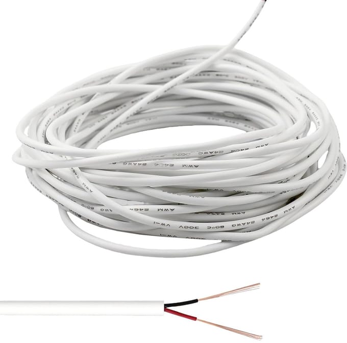 SINGH 10 Meter 24 AWG Long Round Flexible Copper Electrical Cable 2-Wire for Extending Power Cord Household Small Wire - ShopVlot
