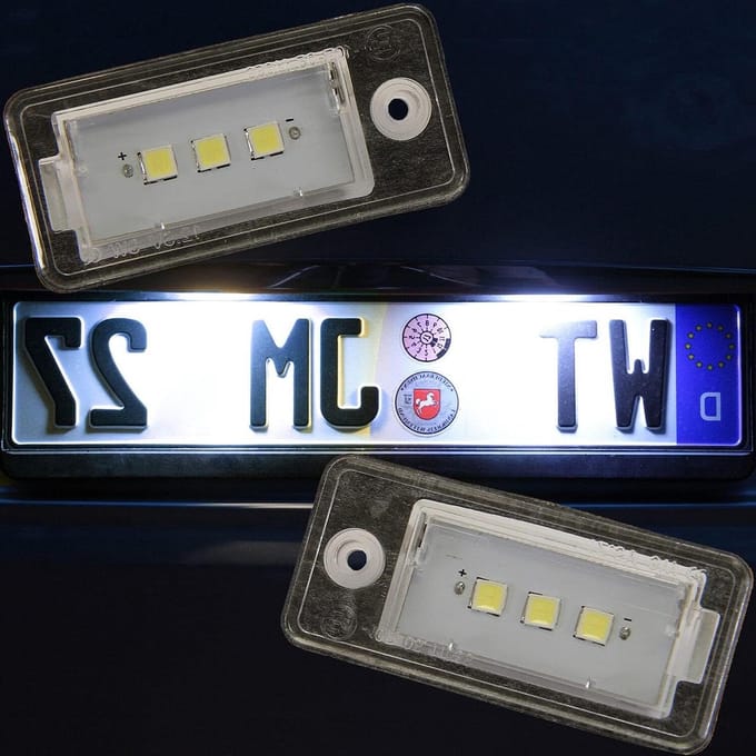 Recambo LED license plate light suitable for Audi A5 8F Cabrio | A8 D4 8H | Q7 8L