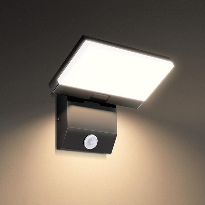 Moderne, Verstelbare LED Wandlamp Buiten en Binnen - Waterdicht IP65 - Warm Wit Licht (3000K)