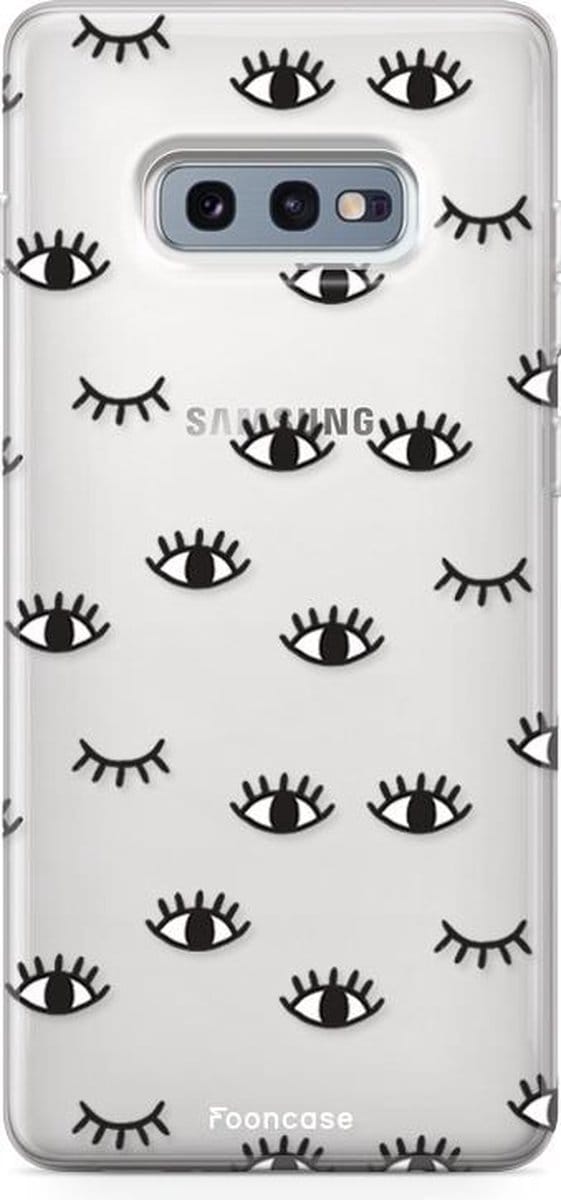 Fooncase Hoesje Geschikt voor Samsung Galaxy S10e - Shockproof Case - Back Cover / Soft Case - Eyes / Ogen