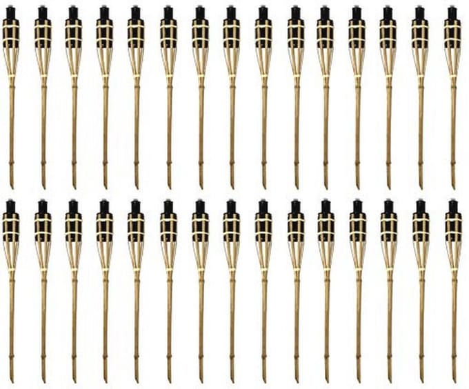 Bamboefakkels 30 stuks - Tuin Decoratie en Verlichting 90 cm