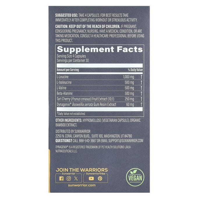 Sunwarrior Active Power & Recovery (120 vCaps) Unflavoured - Vitaminen, mineralen & gezondheid - Vitaminen & Mineralen Complex
