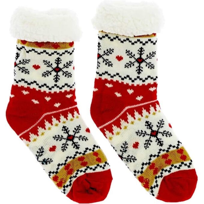 Unique Living kerstsok reindeer dessin 4 maat 36-38