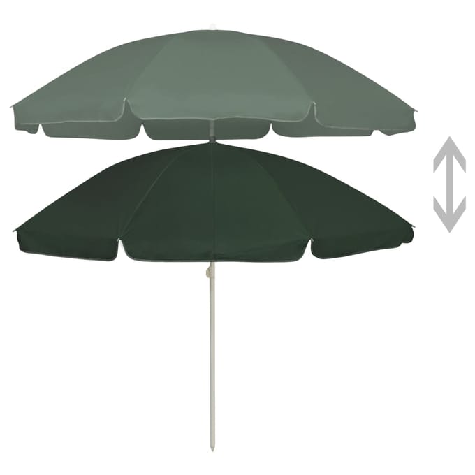 vidaXL - Strandparasol - 240 - cm - groen