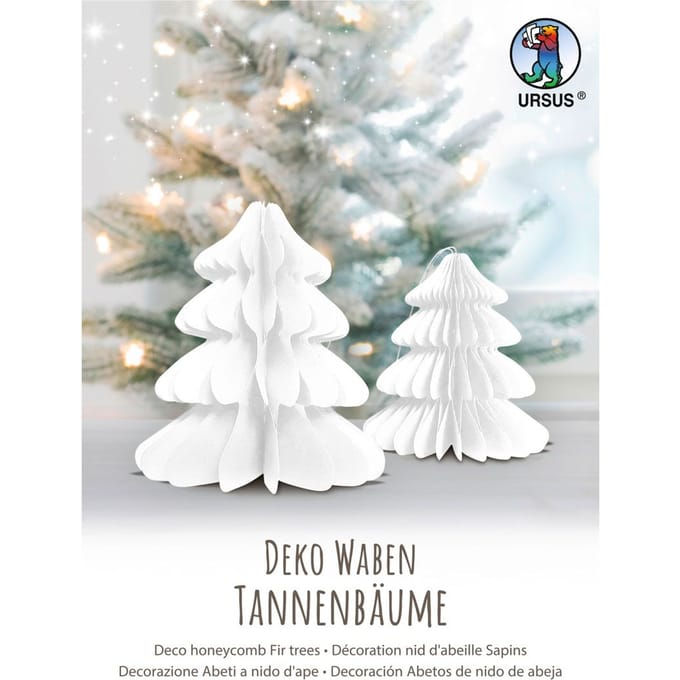 Honingraat kerstboomset - Wit