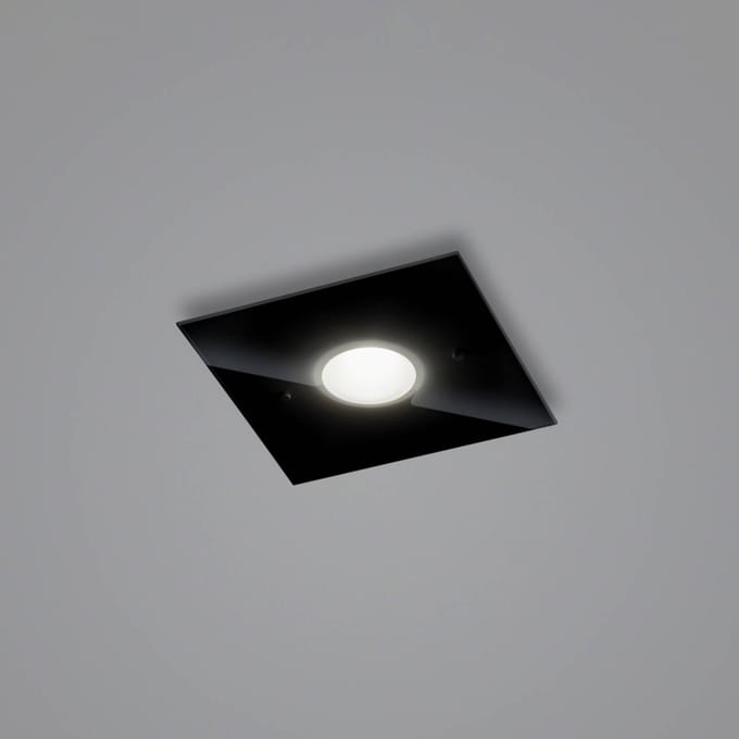 Helestra Nomi LED plafondlamp 23x23cm dim zwart