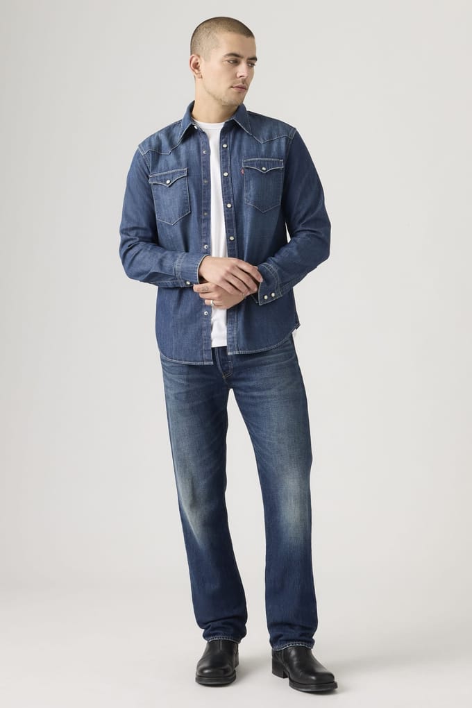 Levi's 501 Original Straight Jeans, Blauw