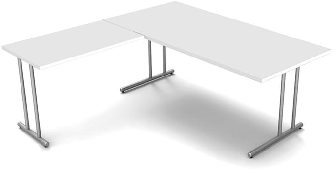 Hoekbureau Profi wit bureau 180cm