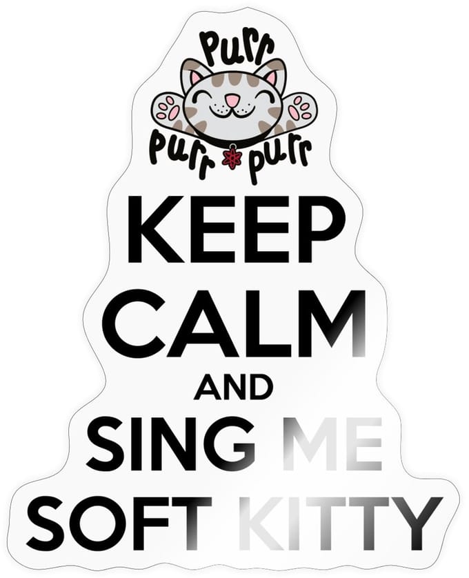 The Big Bang Theory Sing Soft Kitty Sticker Maat S (max. 10 x 10cm)