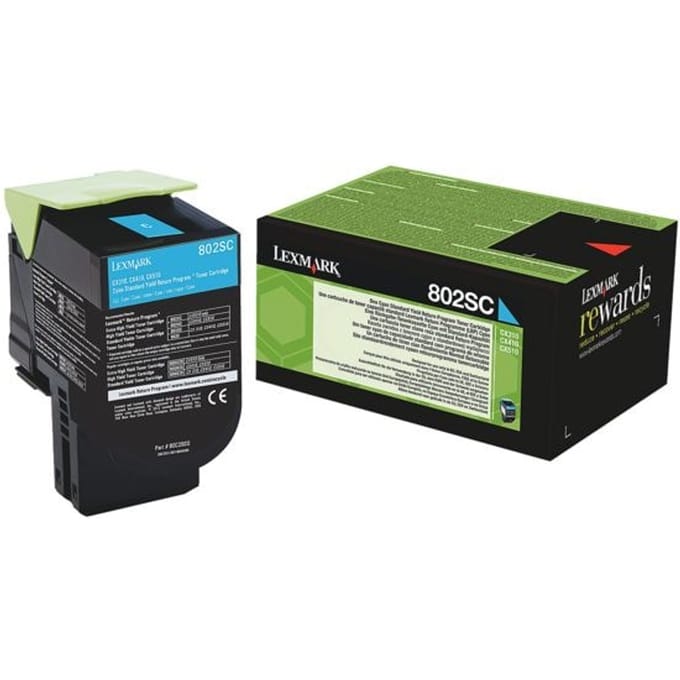 Tonercartridge Lexmark 80C2SC0 prebate blauw