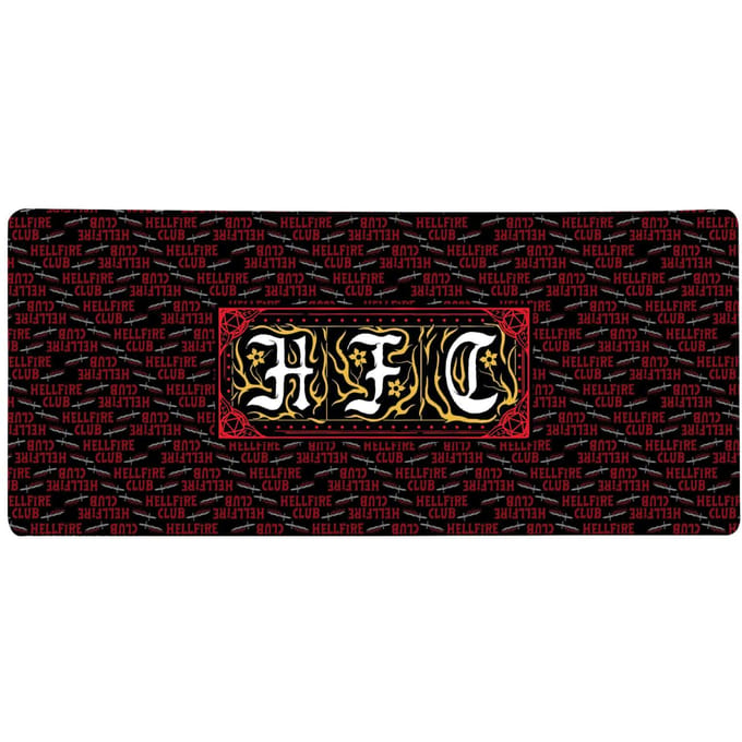 Stranger Things Hellfire Club Text Gaming Mouse Mat - Large