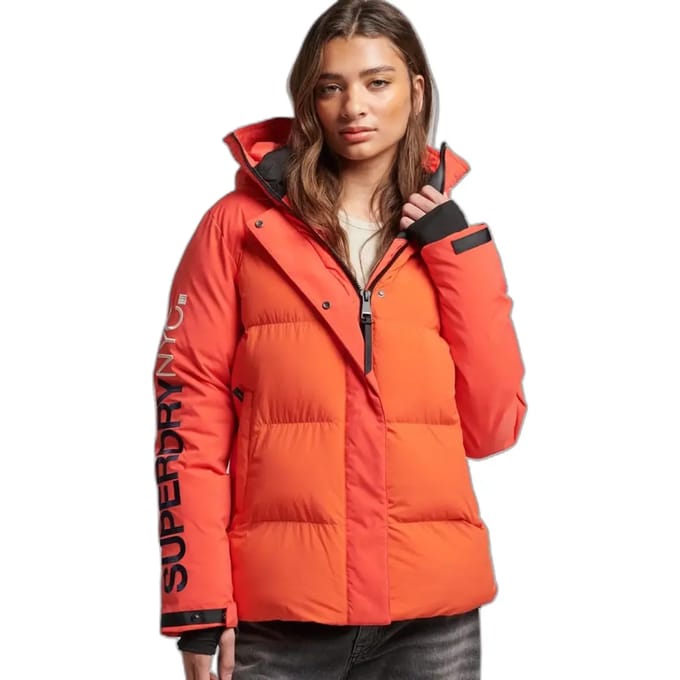 Superdry - Gewatteerde City windparka met capuchon - Dames - Gewatteerde jassen