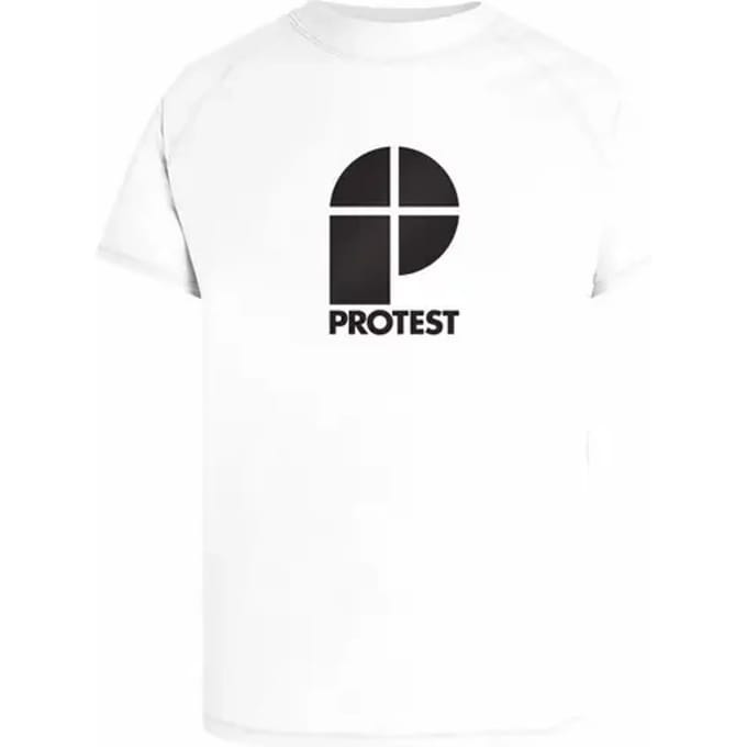 Protest PRTCater – Uv shirt Heren – Korte mouwen – Ronde hals – Wit