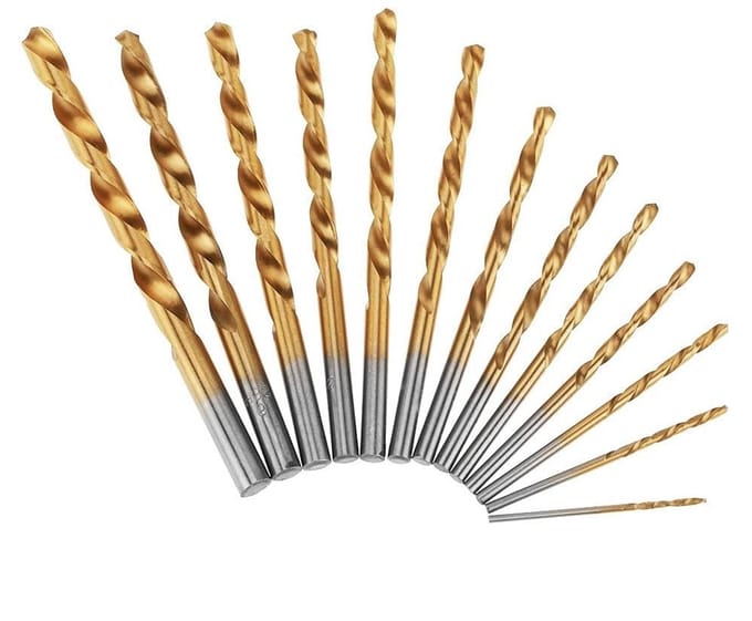 Complete Set van 13 HSS Boorbits van 1.5-6.5mm voor Hard Metaal en Gietijzer met Ronde Handgreep