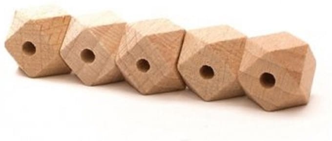 Durable Houten Hexagonkralen 5 stuks 14mm