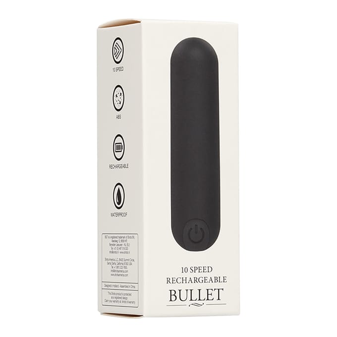 Be Good Tonight by Shots - 10 Speed Rechargeable Bullet - Black