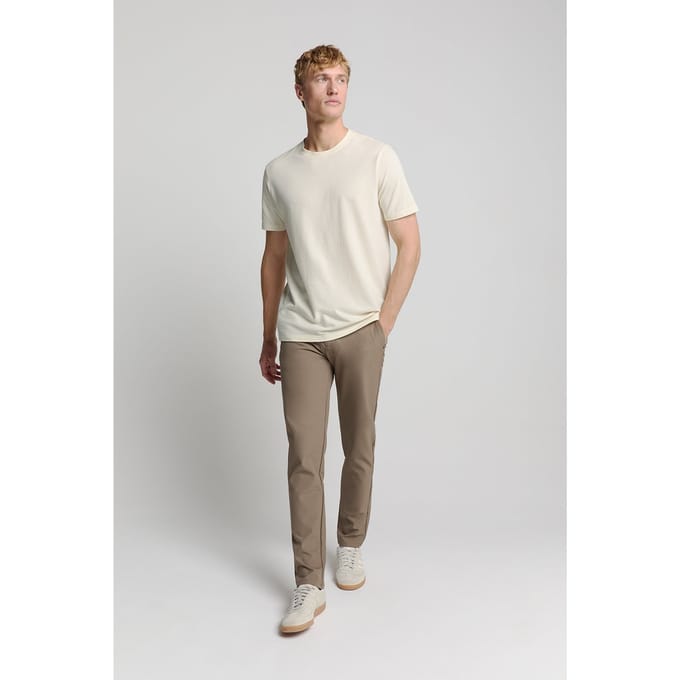 No Excess T-shirt crewneck solid relief knit offwhite